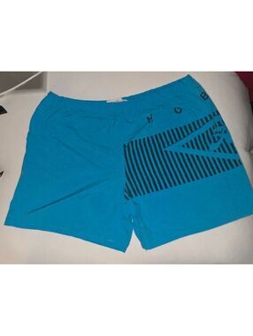 Hobie Blue Swim Shorts with Black Striped Design